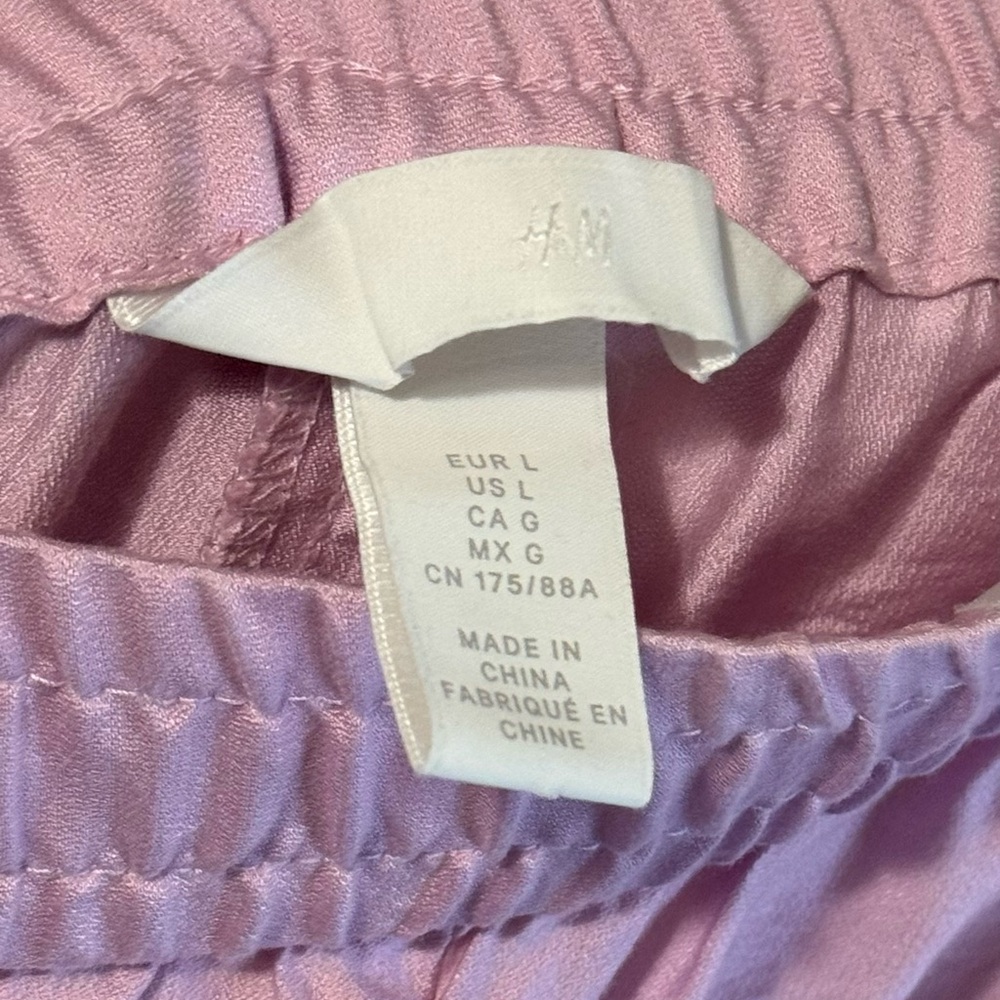 H&M Blush Satin Pants